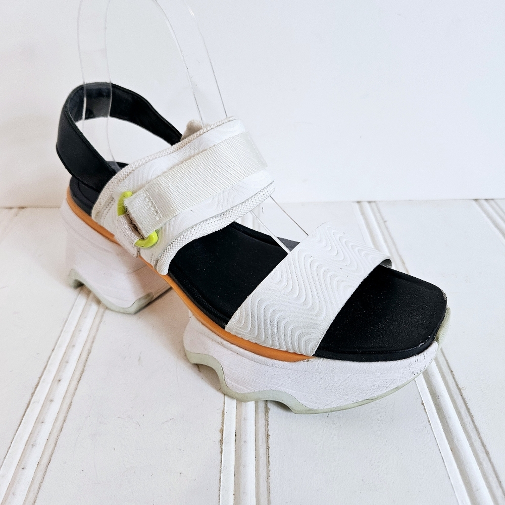 Sorel Women's Sandals - Black, White, and Orange